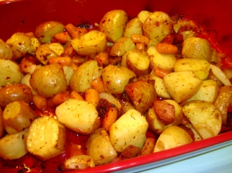oven roasted potatoes and veggies 5