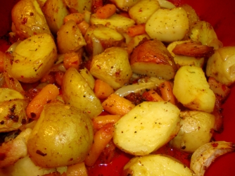 oven roasted potatoes and veggies 7