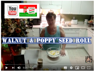 youtube video walnut roll beigli kep